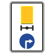 Дорожный знак 4.8.2 «Направление движения транспортных средств с опасными грузами» (металл 0,8 мм, I типоразмер: 900х600 мм, С/О пленка: тип А инженерная)
